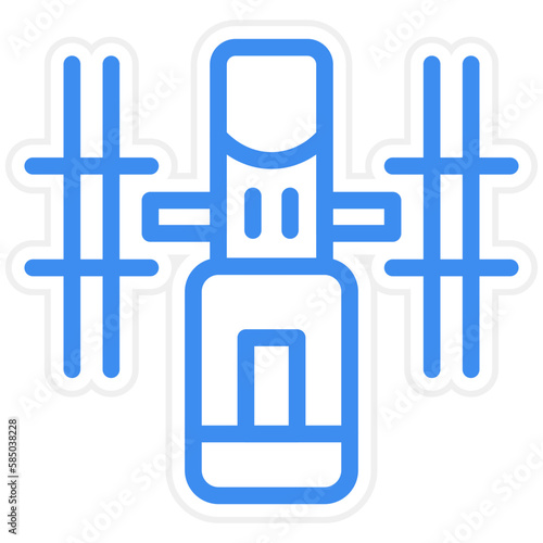 Vector Design Hubble Telescope Icon Style