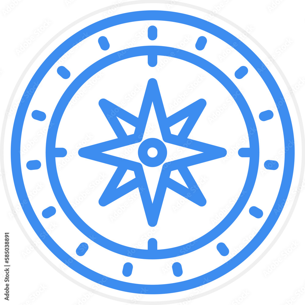 Obraz premium Vector Design Compass Icon Style