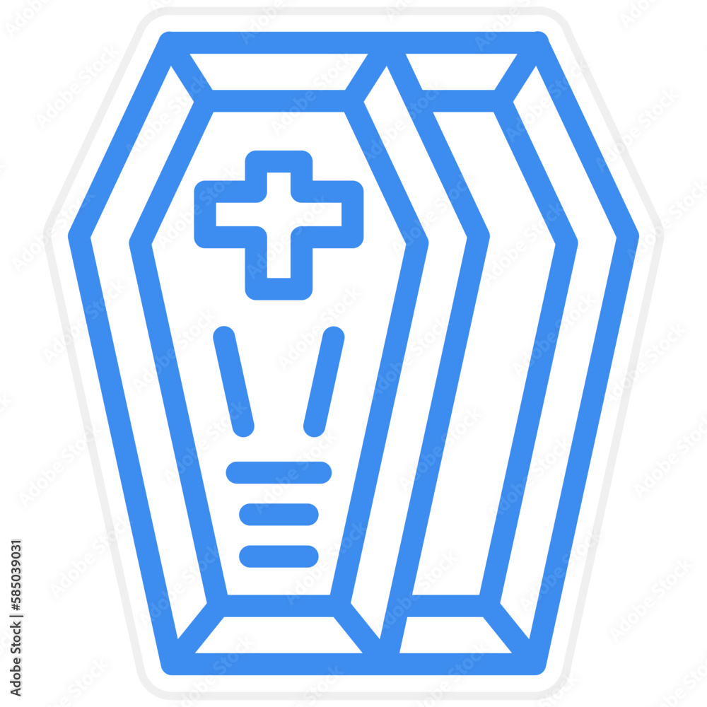 Obraz premium Vector Design Coffin Icon Style