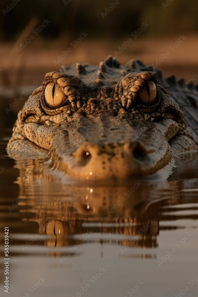 Obraz premium Crocodile in Water