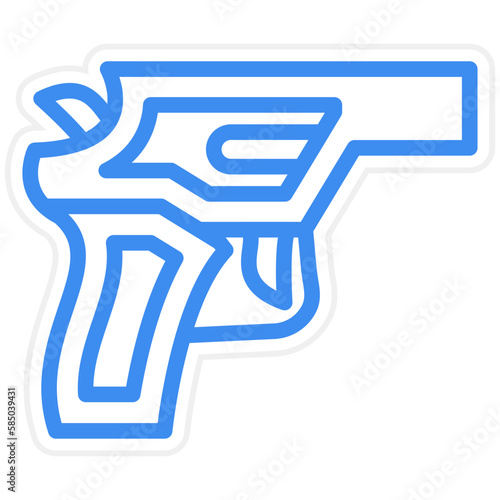 Vector Design Revolver Icon Style