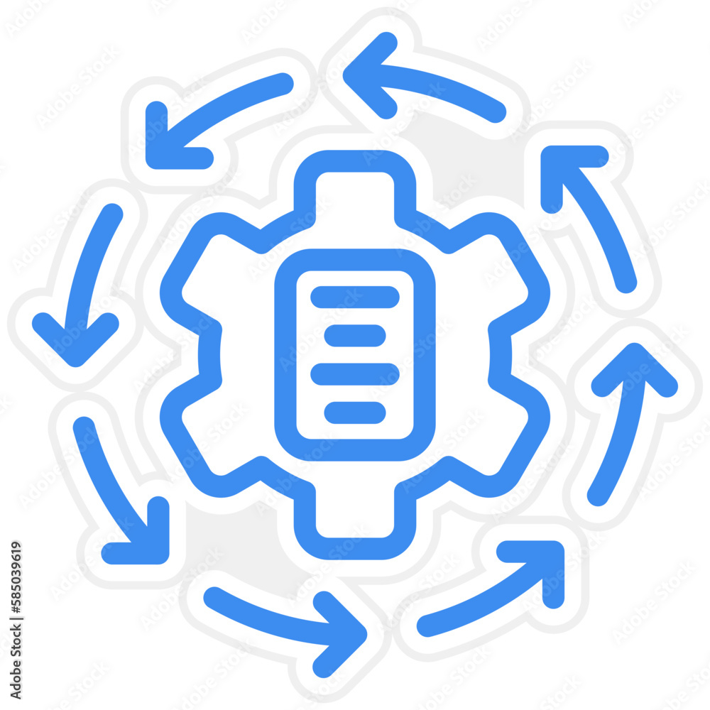 Vector Design Iteration Icon Style Vector Design Iteration Icon Style