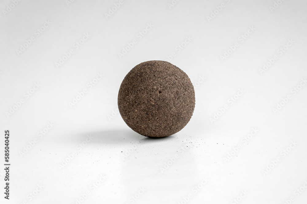 Fototapeta premium Baseball ball that is ripped and useless on white background