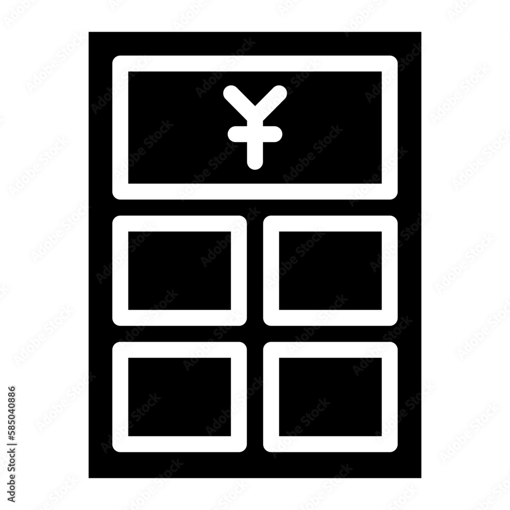 Fototapeta premium currency glyph 