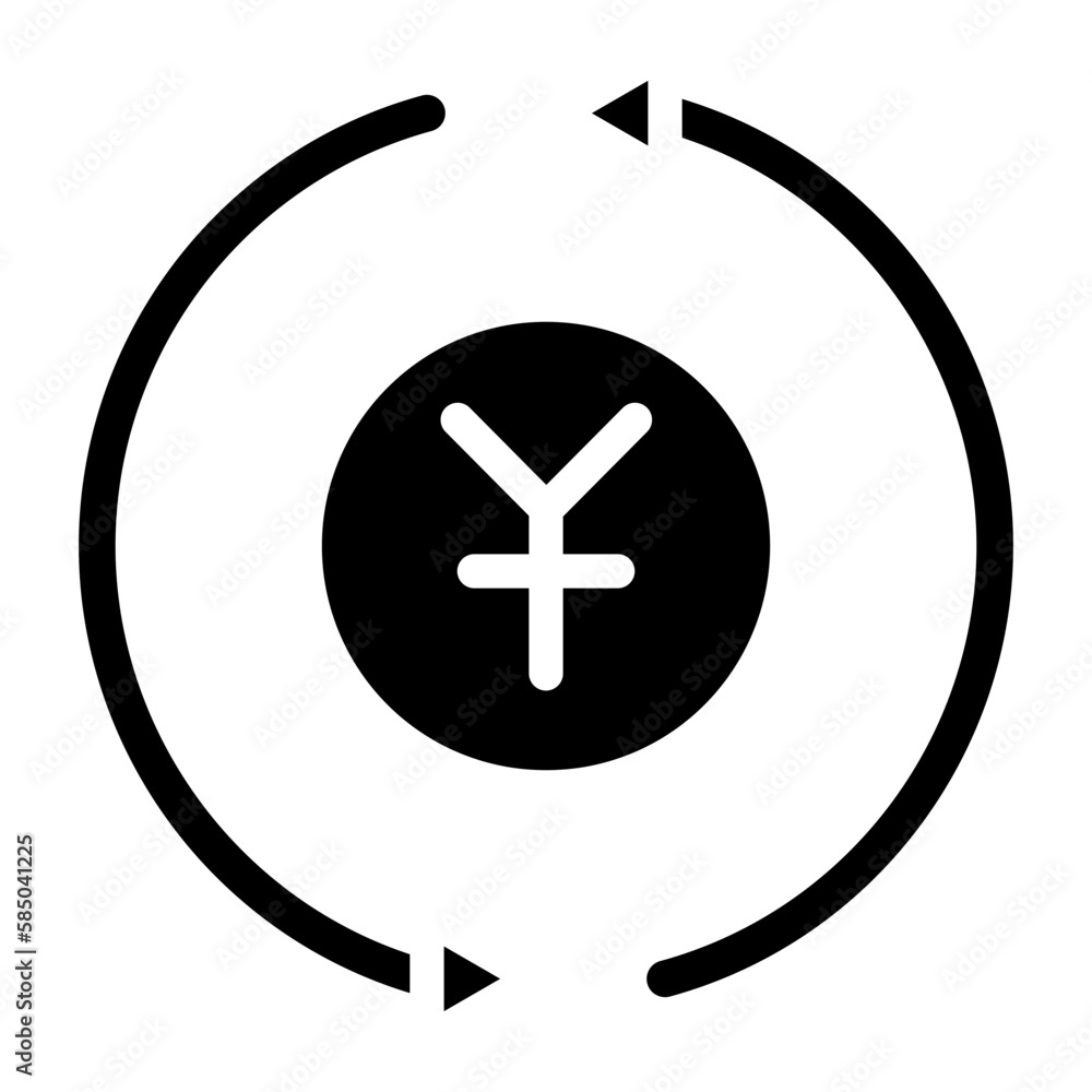 Fototapeta premium coin glyph 