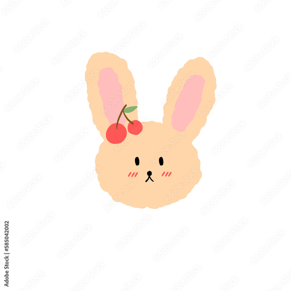 Obraz premium bunny so cute for make inforgrafic.