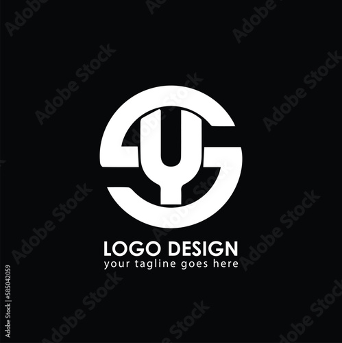 SY YS Logo Design, Creative Minimal Letter YS SY Monogram