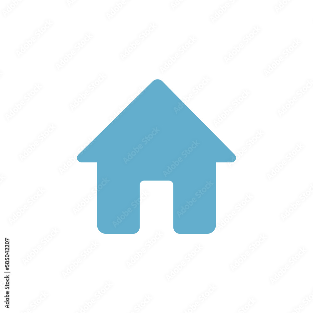 Home (house) - vector graphic blue icon. Home (house) - vector graphic blue icon.