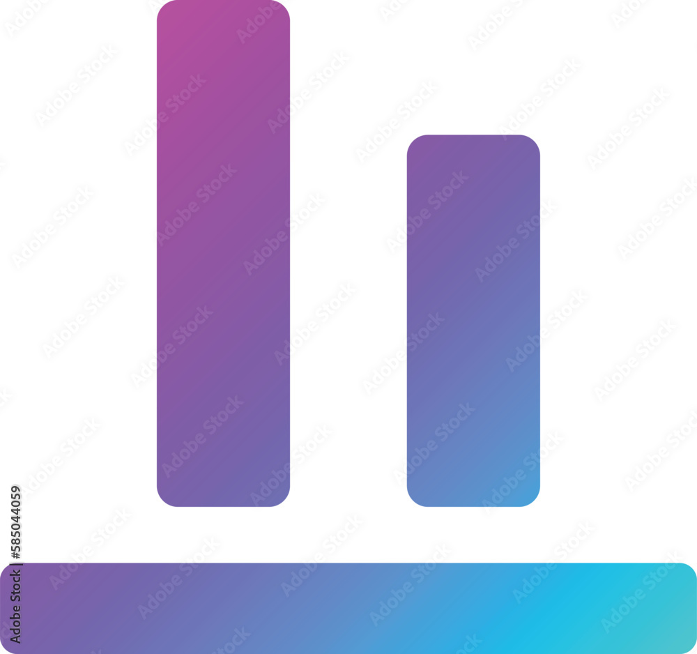 Bottom alignment Vector Icon Design Illustration Bottom alignment Vector Icon Design Illustration