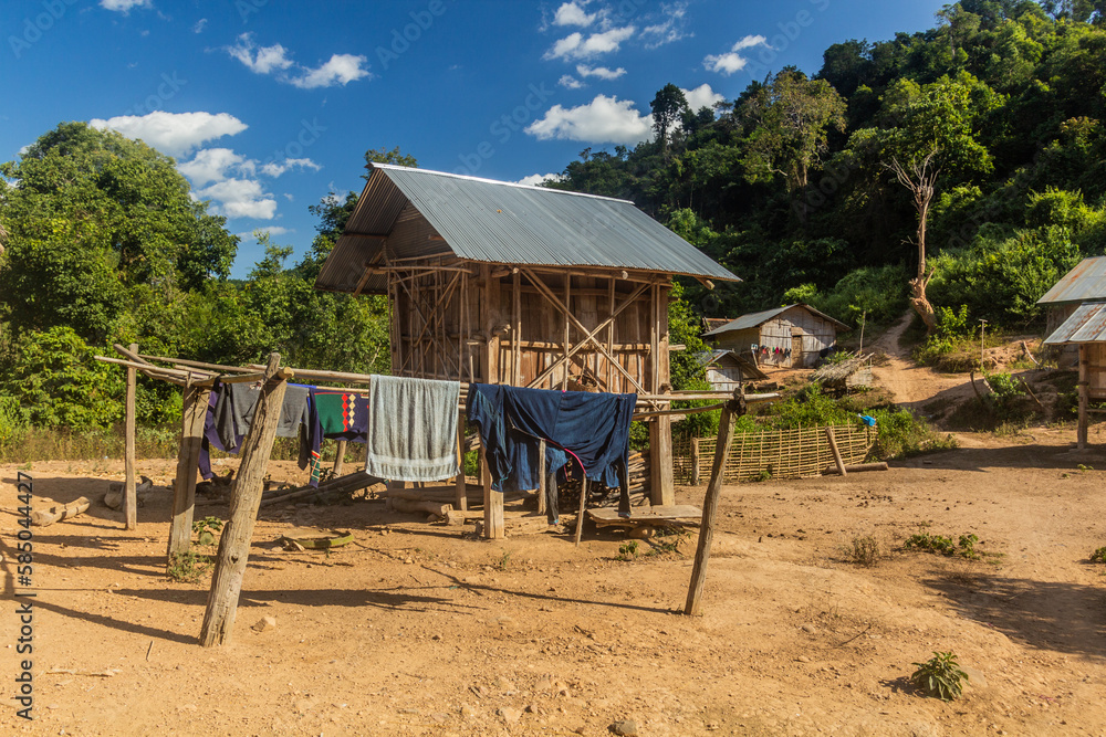 Village in Nam Ha National Protected Area, Laos Village in Nam Ha National Protected Area, Laos