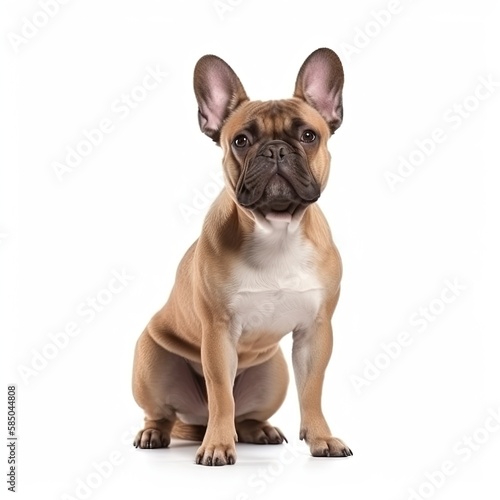 french bulldog puppy on white © FTE
