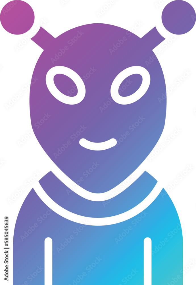 Alien Vector Icon Design Illustration Alien Vector Icon Design Illustration