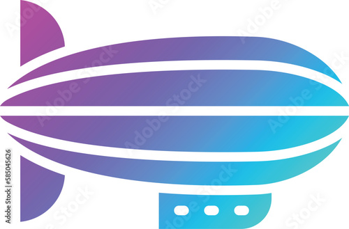 Blimp Vector Icon Design Illustration
