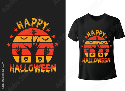 Happy Halloween t shirt design, Halloween t shirt design. Halloween t shirt design for Halloween day