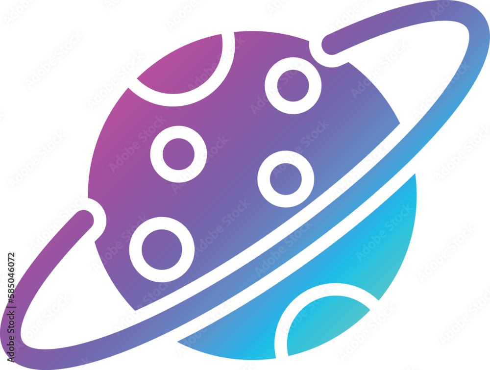 Saturn Vector Icon Design Illustration Saturn Vector Icon Design Illustration