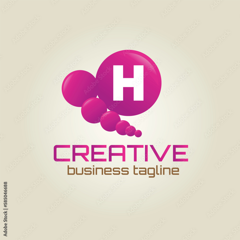 Obraz premium Dots Letter Logo Design Vector