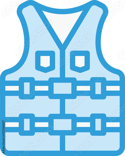 Life vest Vector Icon Design Illustration