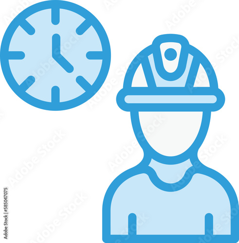 Working hours Vector Icon Design Illustration