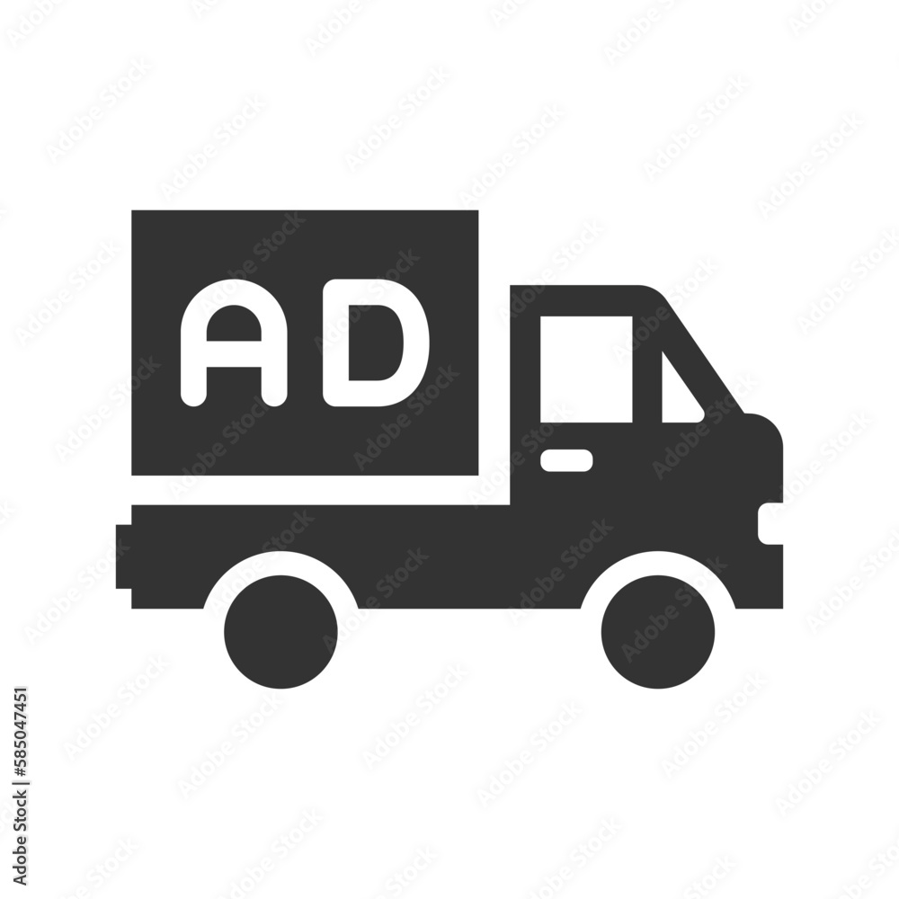 Advertisement truck icon Advertisement truck icon