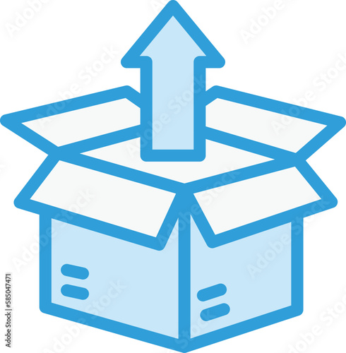 Unboxing Vector Icon Design Illustration