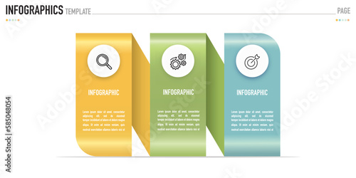 Metallic textures, metal color infographic template or element with 3 step, process, option, colorful 3D stair, ribbon, rectangle, ladder, origami, glowing iron, icons for sale slide, minimal modern
