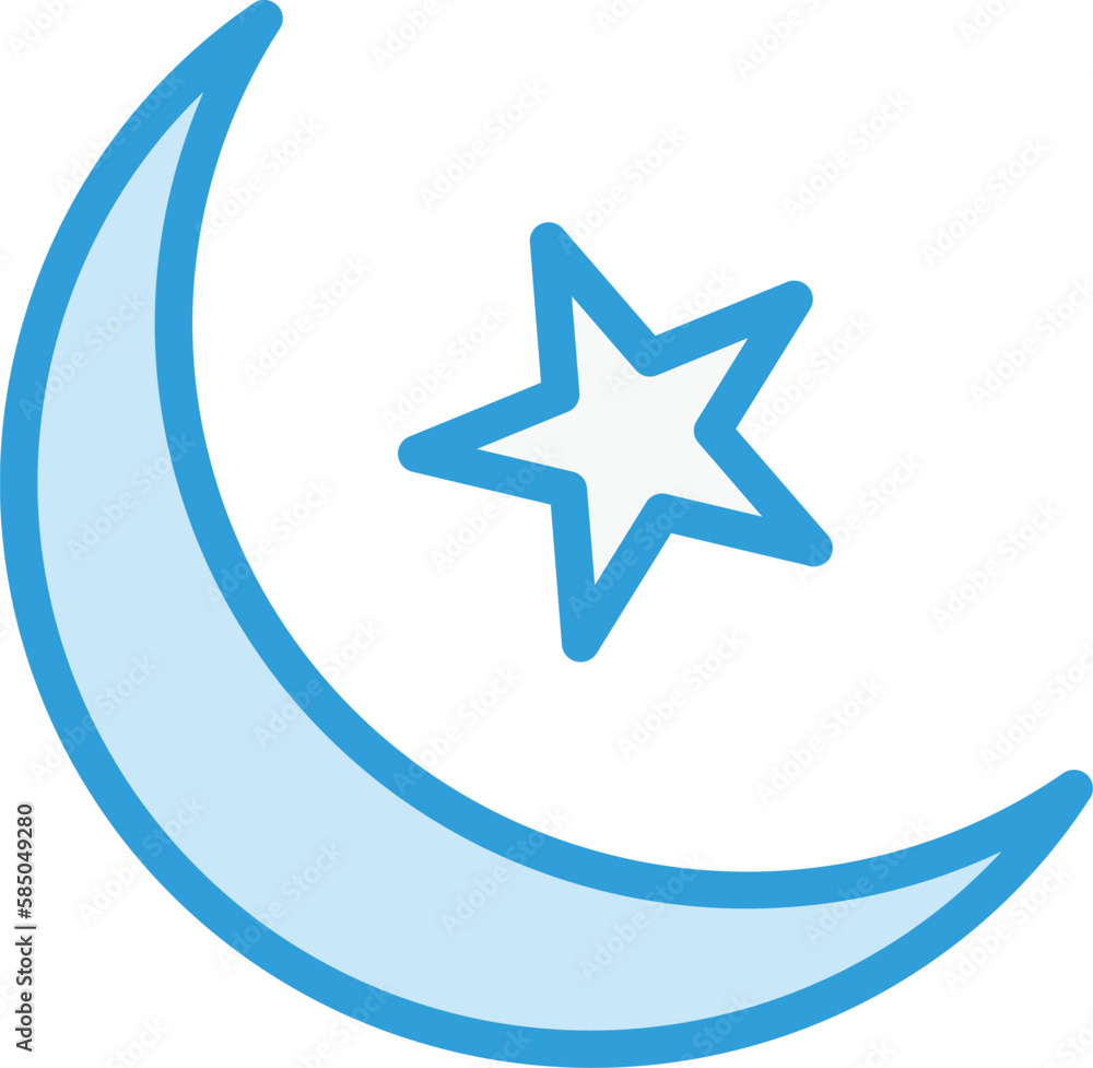 Crescent moon Vector Icon Design Illustration Crescent moon Vector Icon Design Illustration