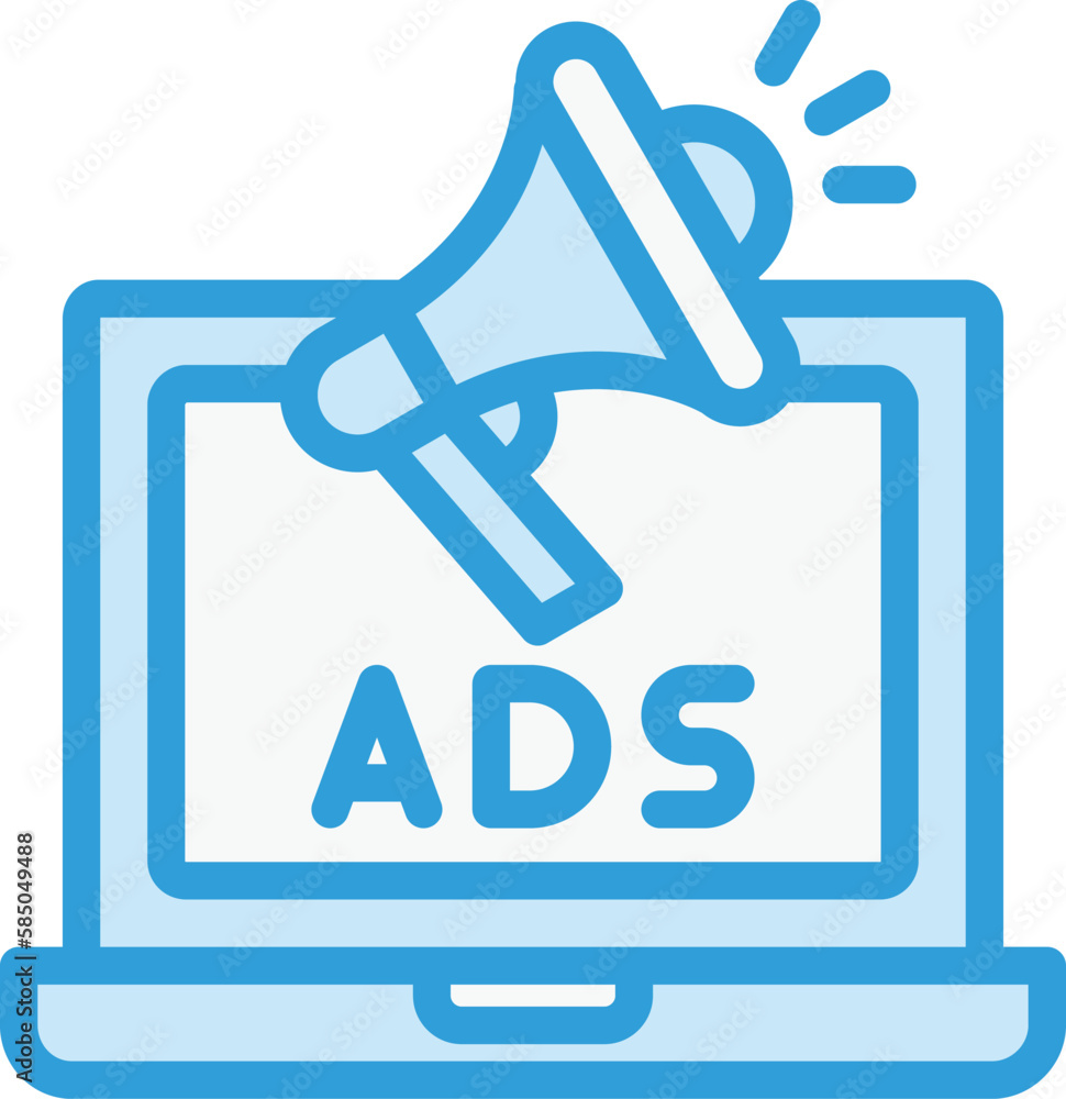 Online advertising Vector Icon Design Illustration Online advertising Vector Icon Design Illustration