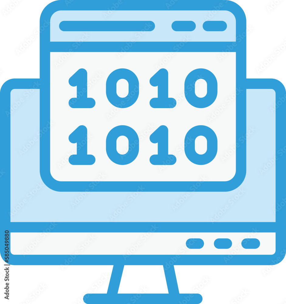 Binary code Vector Icon Design Illustration Binary code Vector Icon Design Illustration