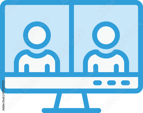 Video chat Vector Icon Design Illustration