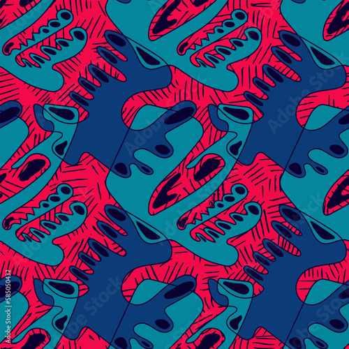 Unusual seamless vector artwoth with wave abstract patterns