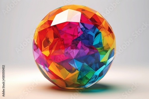 Multicolored sphere, ball - created with Generative AI technology