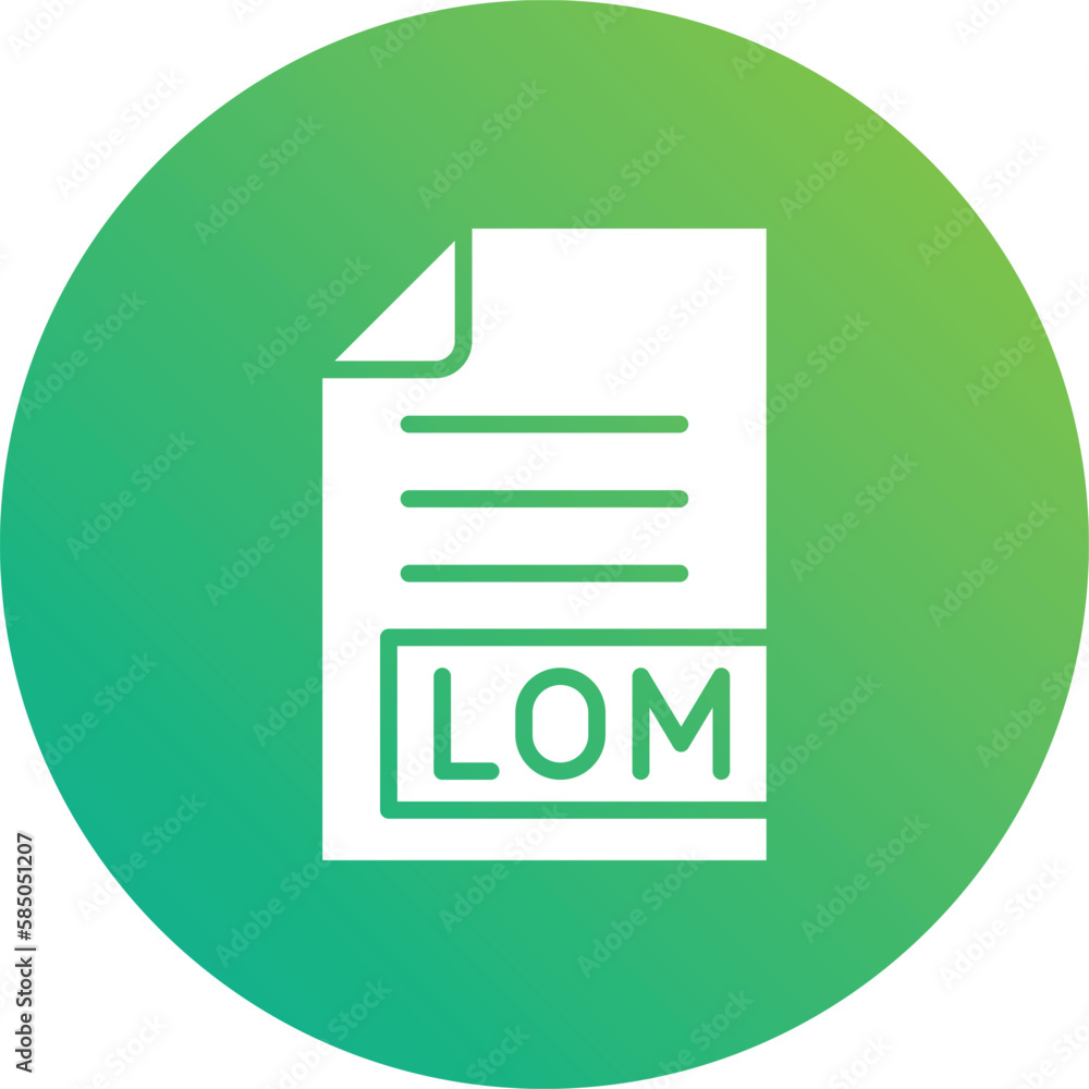 LOM Vector Icon Design Illustration LOM Vector Icon Design Illustration