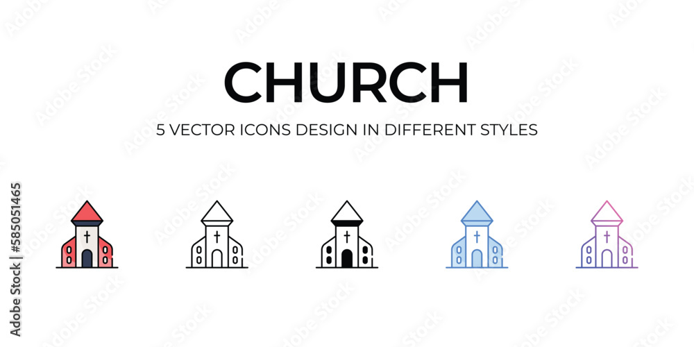 Church icon. Suitable for Web Page, Mobile App, UI, UX and GUI design.
