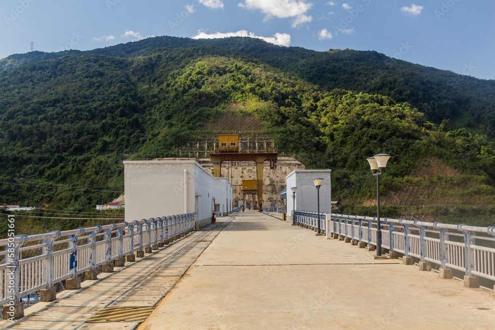 View of Nam Ou 5 dam, Laos