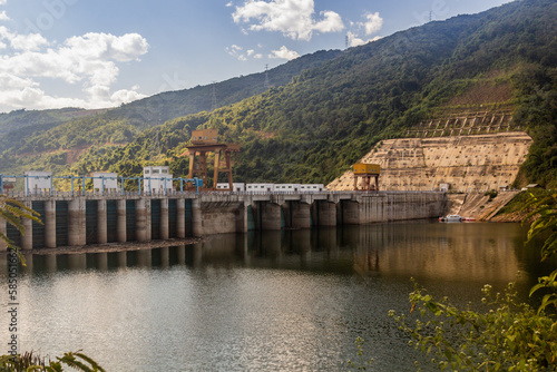 View of Nam Ou 5 dam, Laos