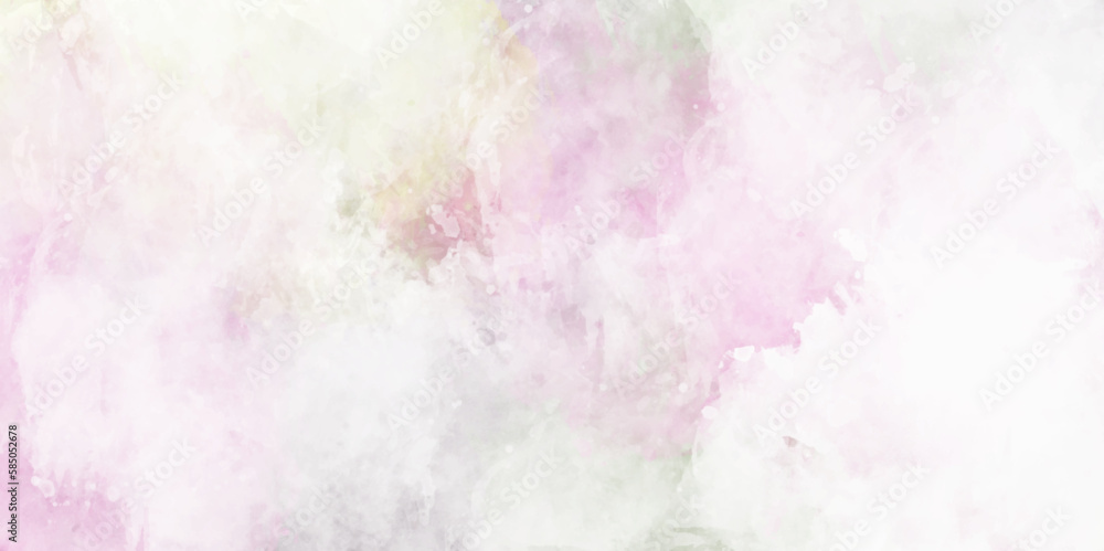 Abstract pink, white beautiful watercolor background.