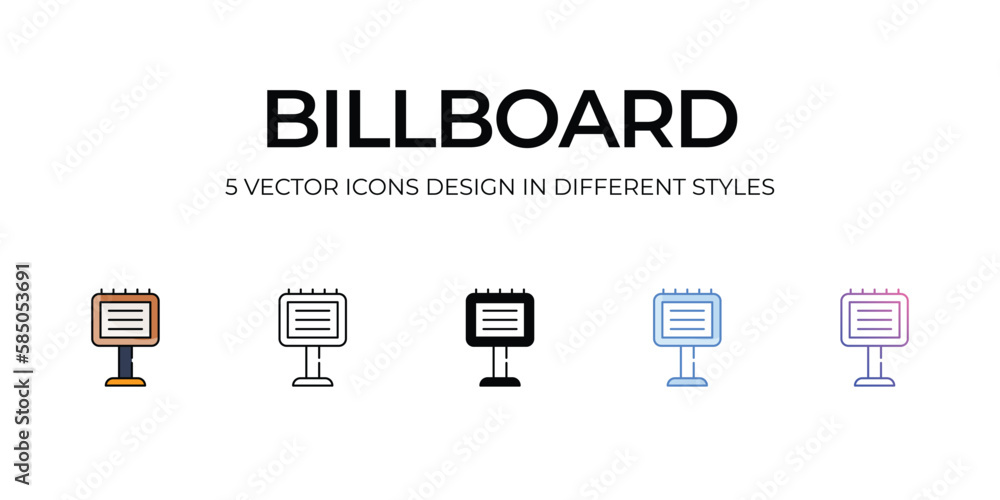 Billboard icon. Suitable for Web Page, Mobile App, UI, UX and GUI design. Billboard icon. Suitable for Web Page, Mobile App, UI, UX and GUI design.