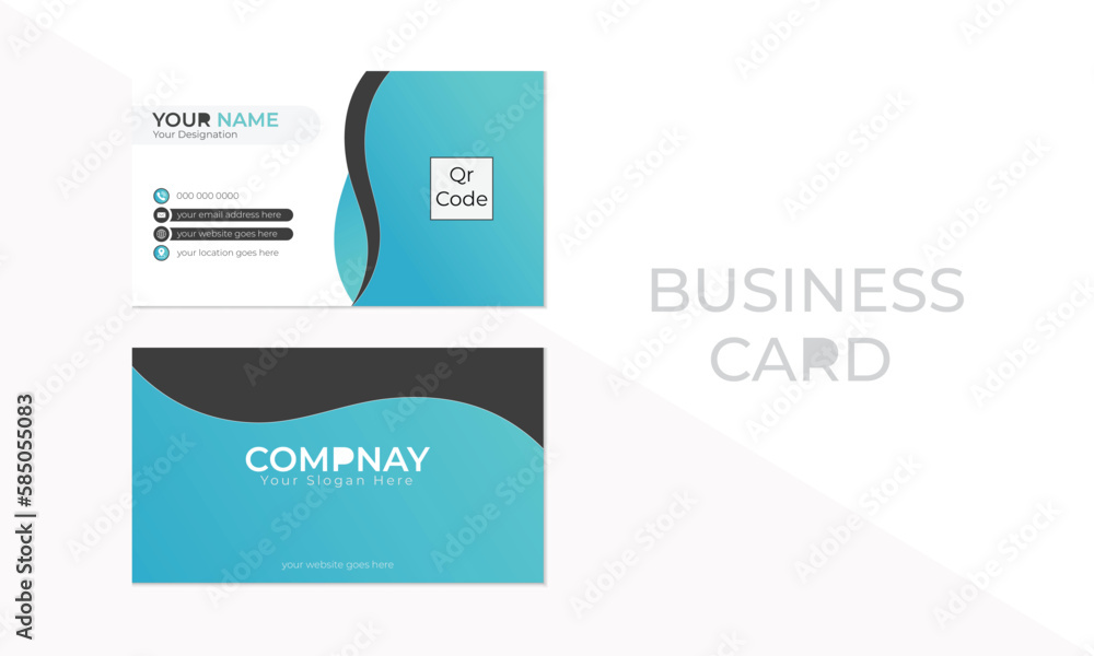 Modern creative business card and name card template.