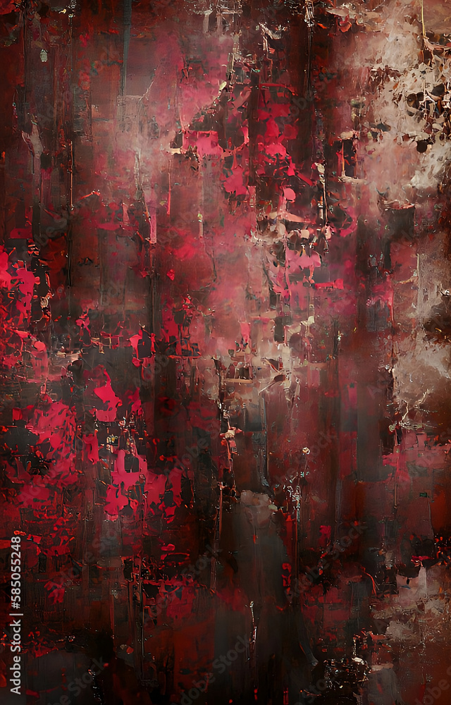 Abstract, dark red, grunge background with paint splatter and pattern, smear paint for web design graphics and other web graphic resources | Generative AI | Background and Textures