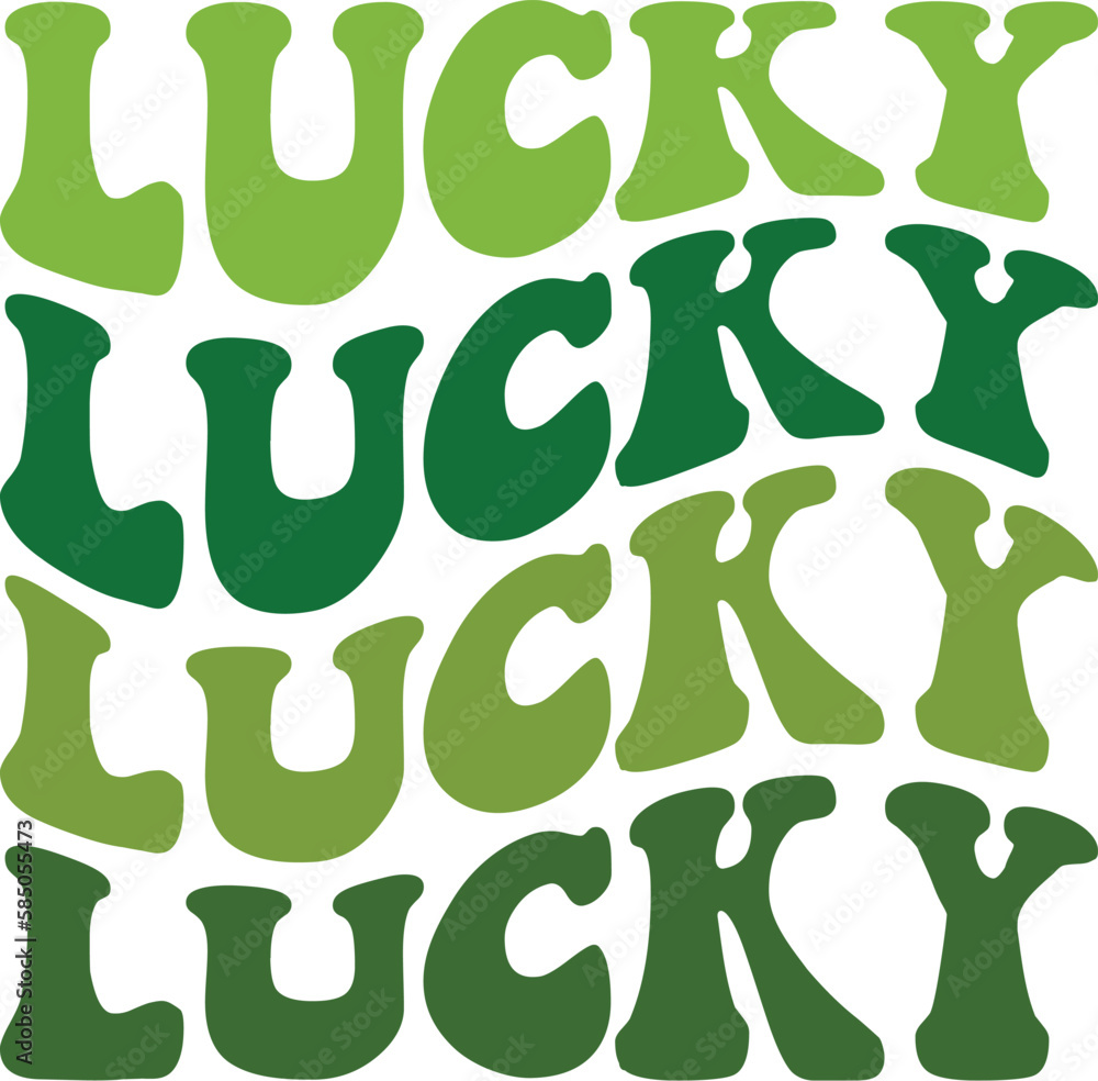 Lucky ST. Patrick's Day Retro SVG