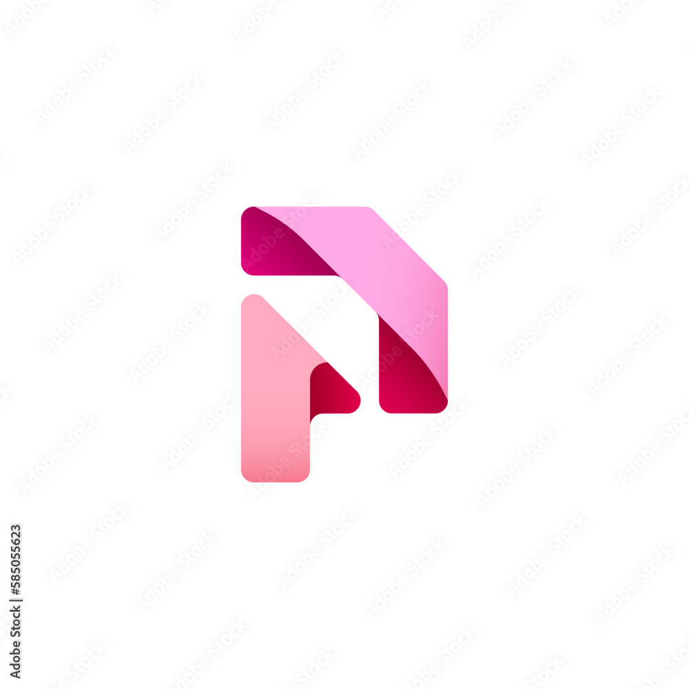 Paper alphabet origami font, for your logo design with shadow, multi-colored letter P, vector illustration 10EPS Paper alphabet origami font, for your logo design with shadow, multi-colored letter P, vector illustration 10EPS