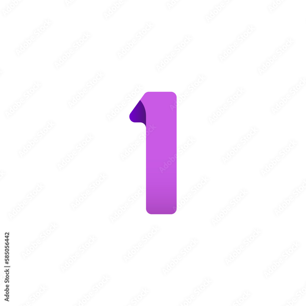 Paper alphabet origami font, for your logo design with shadow, multi-colored Arabic numeral 1, vector illustration 10EPS Paper alphabet origami font, for your logo design with shadow, multi-colored Arabic numeral 1, vector illustration 10EPS