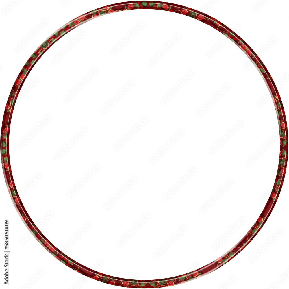 Red and Gold Christmas Theme Circle Border frame Red and Gold Christmas Theme Circle Border frame