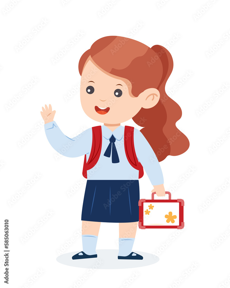 character student in school uniform