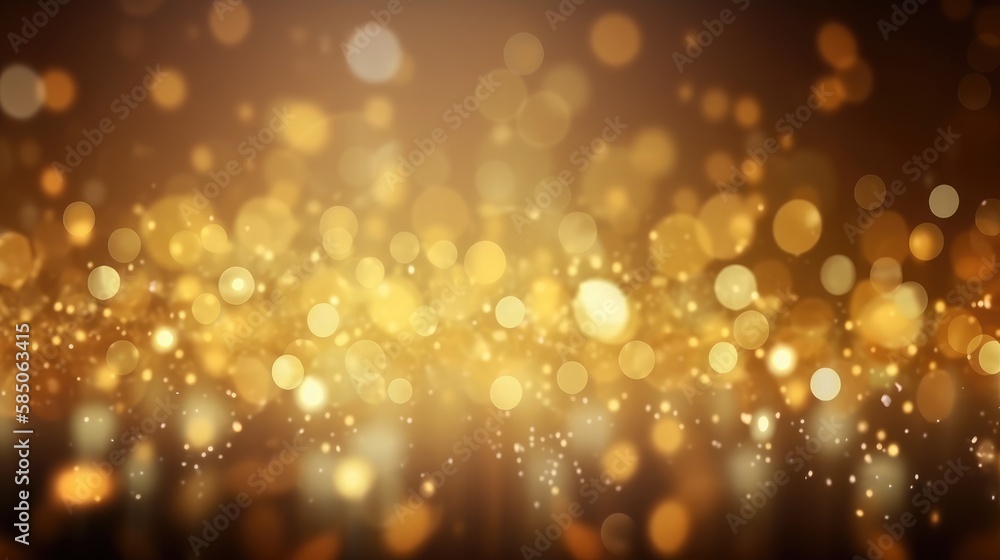 Luxurious gold bokeh background for awards and glamour events. Generative AI Luxurious gold bokeh background for awards and glamour events. Generative AI