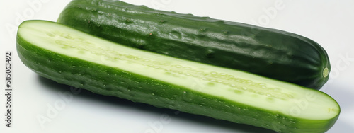 cucumber, food, vegetable, green, sliced, fresh, slice, isolated, cut, healthy, white, organic, vegetarian, diet, slices, salad, ingredient, raw, ripe, freshness, zucchini, eating, generative, ai