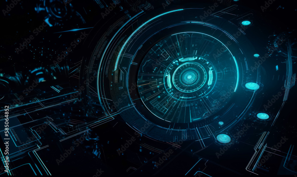 Modern illustration of technological background. Futuristic design graphic concept. Generative AI. Modern illustration of technological background. Futuristic design graphic concept. Generative AI.