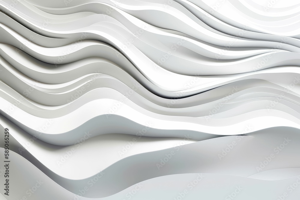 Obraz premium 3d abstract background with waves, generative AI