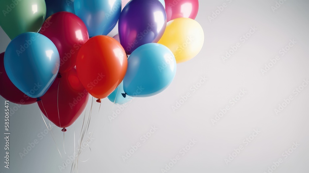 colorful balloons background, generative AI