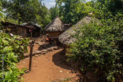 Typical huts in Konso village, Ethiopia